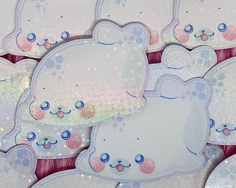 Kawaii Seal Fanart Stickers (2-3/4 inch/70 mm)