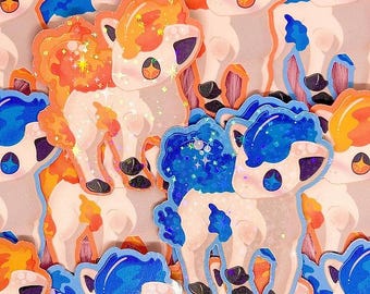 Pony Flames Evolution Line Fanart Stickers (2-3/4 inch/70 mm)