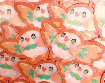 Pegatinas redondas de fanart de la línea evolutiva del búho (2-3/4 pulgadas/70 mm)