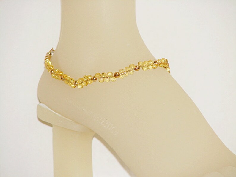 Yellow and Gold Filled Anklet