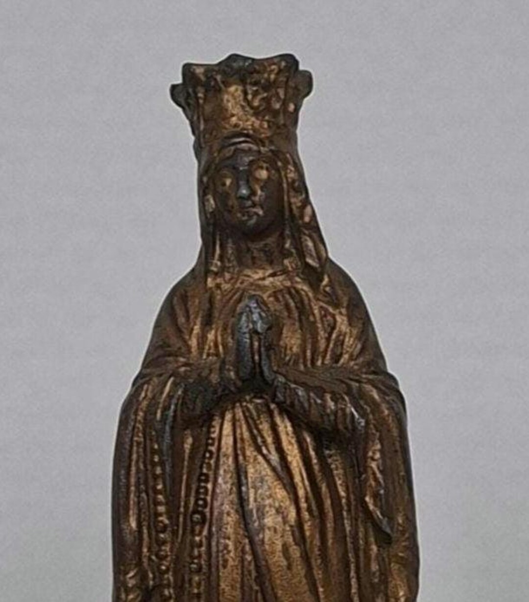 Antique Mary Statue – Our Lady of Lourdes – French Catholic Madonna ...