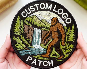Custom Embroidered Logo Patch, Personalized Iron-On or Sew-On