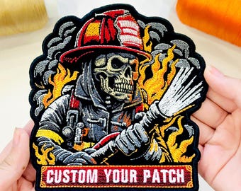 Custom Logo Patch, Personalized Embroidered Iron On Patches, Hook & Loop