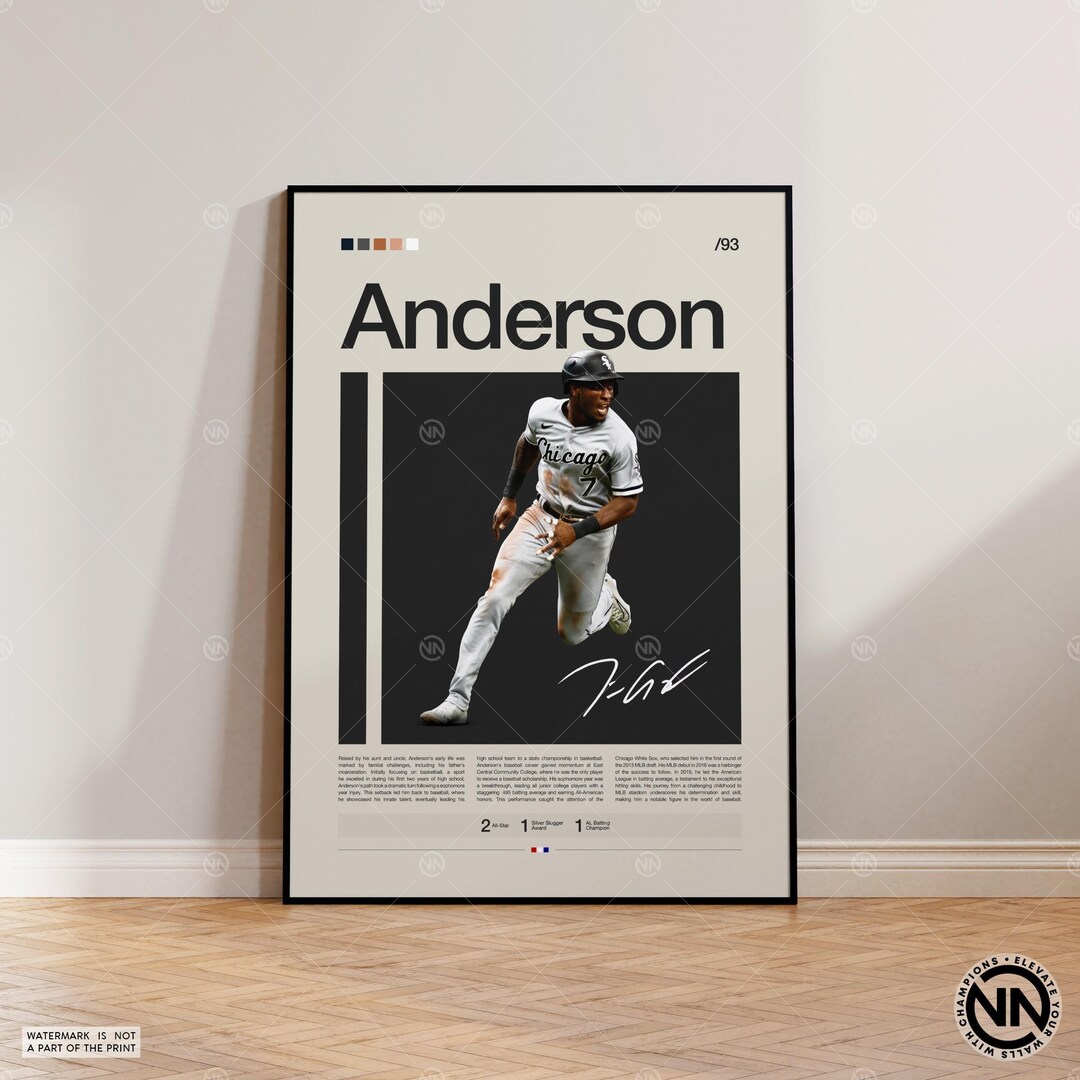 Tim Anderson Poster, Chicago White Sox, Baseball Prints, Sports Poster — free download