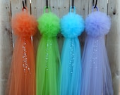 Pom Pew Bows with Pearls, OVER 20 COLORS, Wedding, Baby Shower, Tulle Bows, Aisle Decor, QuinceaƱera, Church Decor, Pew Bows, Formal Wedding