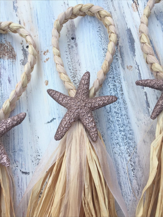 Painted Starfish Chair Decoration Beach Aisle Decor Etsy