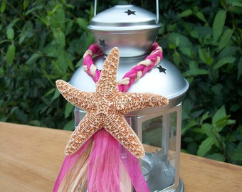 Set of 2, 6, 8, 10 Beach Wedding Lantern Hangers, Destination Wedding, Starfish, Table Decor, Luau, Beach Centerpiece, Luau, Hawiian Theme