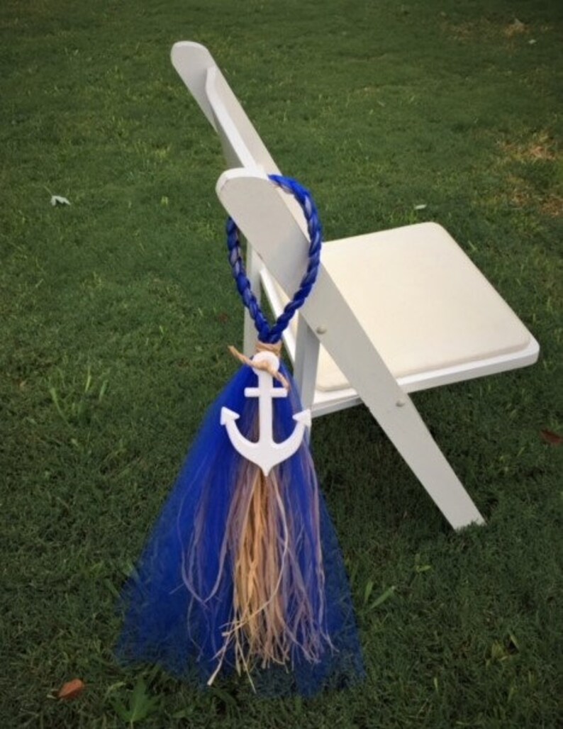 Nautical Chair Hangers Wedding Decorations Wedding Aisle Etsy