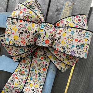 Dios de Los Muertos, Day of the Dead, Día de Muertos, All Saints Day Decor, All Souls Day, Halloween, Dios de Los Muertos Bow, Sugar Skull