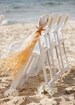 Beach Aisle Decorations, Beach Pew Bows, Starfish and Raffia Chair Hangers, Beach Wedding, Pick your Ribbon, Destination Wedding, Seashells 