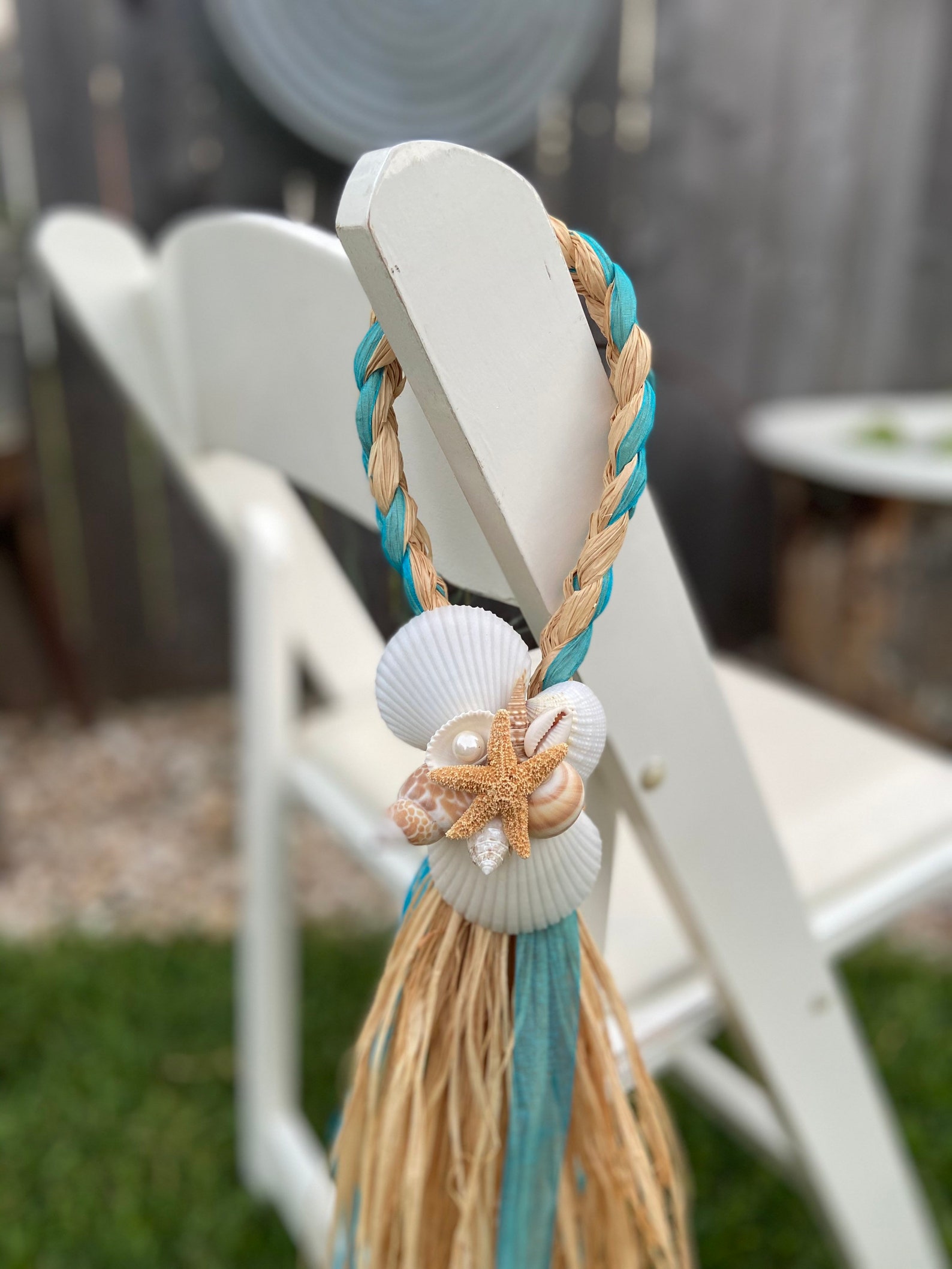 Beach Chair Decoration Starfish Wedding Decor Destination Etsy