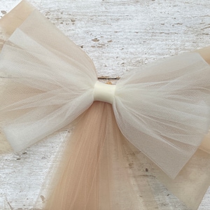 Tulle Pew Bow, 30 COLORS, Aisle Decor, Quinceanera, Chair Bows, Pew Bows, Tulle Bows, Church Decor, Wedding Decoration, Reception