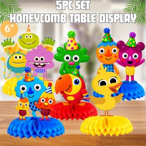 Super Songs Tableware Honeycomb Swirl hanging Plates Cups Napkins Happy Birthday party supplies decoration centerpiece favor theme gift