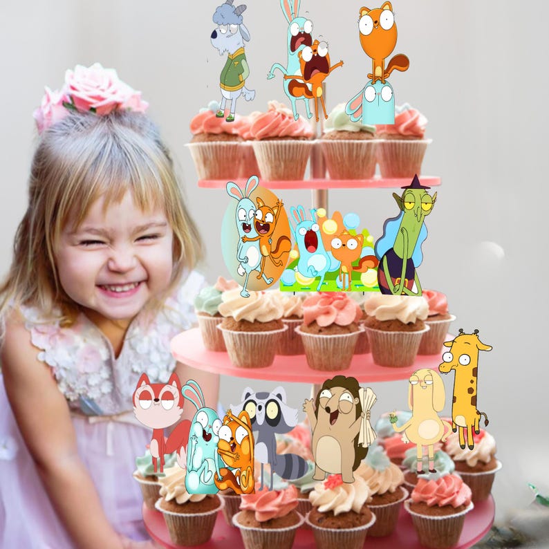 Kiff friends Custum Cake & Cupcake Toppers Personalized Happy Birthday party supplies decoration centerpiece favor theme gift afbeelding 5