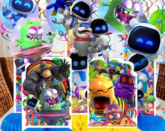 Game Astral Tableware Honeycomb Swirl hanging Plates Cups Napkins Happy Birthday party supplies decoration centerpiece favor theme gift