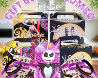 Nightmare before christmas Xmas Gift Box Party Favor Boxes Happy Birthday party supplies decoration centerpiece favor theme