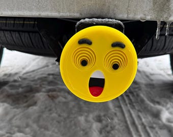 Cubierta de enganche de remolque 3D con emoji "Wow"