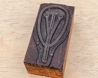 HORSE TACK Vintage Letterpress Printers Block, metal engraving for printing, printmaking, horse tack grooming, blanket beater carpet rug