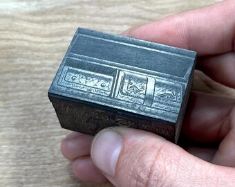 WALLET LUGGAGE Vintage WOOD Engraving Letterpress Printmaking Relief Printers Block, valise, satchel, handbag, leather bound book, storage