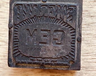 COAL Mining EMERALD GEM Vintage Letterpress Printer Block, cut, Southern Coal and Coke Co antique logo, Cincinnati Ohio