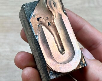 Hardware Hook or Rigging Illustrated Antique Copperplate Engraving Letterpress Printing Block, classic vintage nostalgia industrial chain