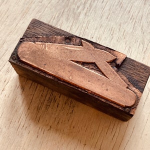 SWISS ARMY KNIFE pocket or case style Printers Block Plate Vintage Letterpress, Advertising plate for printing, antique copper cut