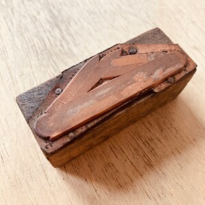 Antique POCKET KNIFE copper Printers Block Halftone Photo Plate Letterpress, Advertising cut for printing, antique Swiss army or case knives