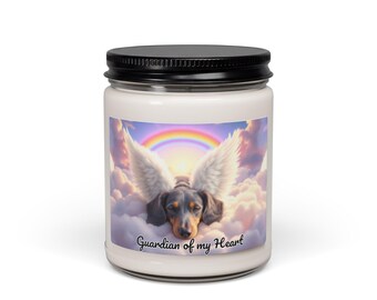 Vela de soja conmemorativa Guardián de mi corazón Dachshund Angel