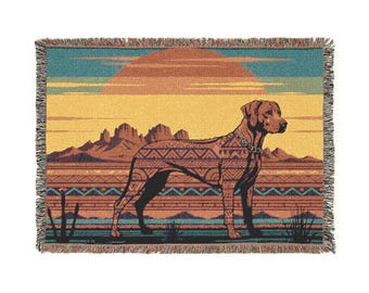 Manta tejida Ridgeback en el diseño del desierto