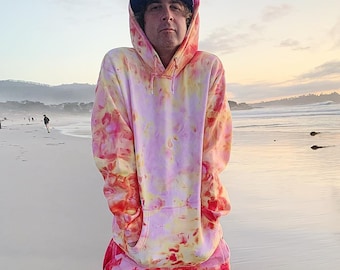 Sweat à capuche épais unisexe adulte tie-dye personnalisé, tailles XS à 5X