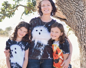 T-shirt tie-dye adulte pour Halloween et les fêtes d'automne, manches courtes, tailles S à 4XL