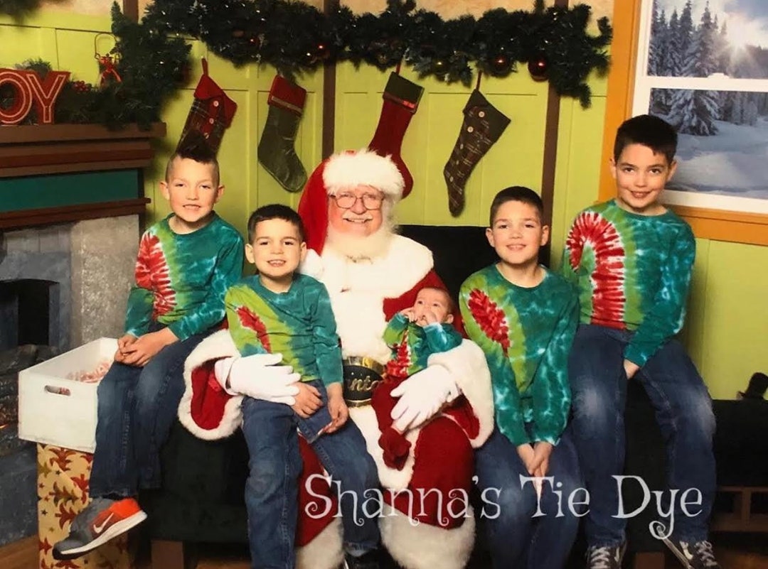 Youth Tie Dye Candy Cane Christmas Holiday Shirt - Etsy