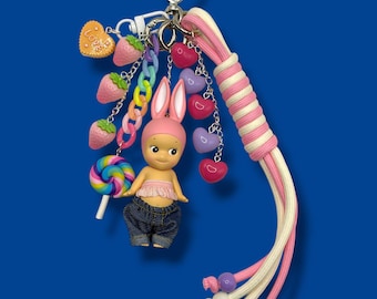 Authentic Sonny Angel Animal V1 Rabbit - Custom Keychain | Bag Charm