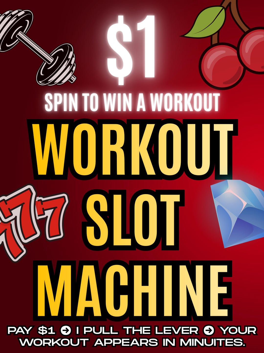 Random Workout Slot Machine | Instant Workout | Fun Daily Exercise ...