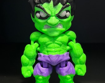 Figura de Hulk impresa en 3D, 4 pulgadas de alto