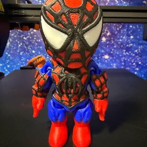 3D gedruckte Spider-Man Figur inspiriert 4 Zoll groß Bild 1