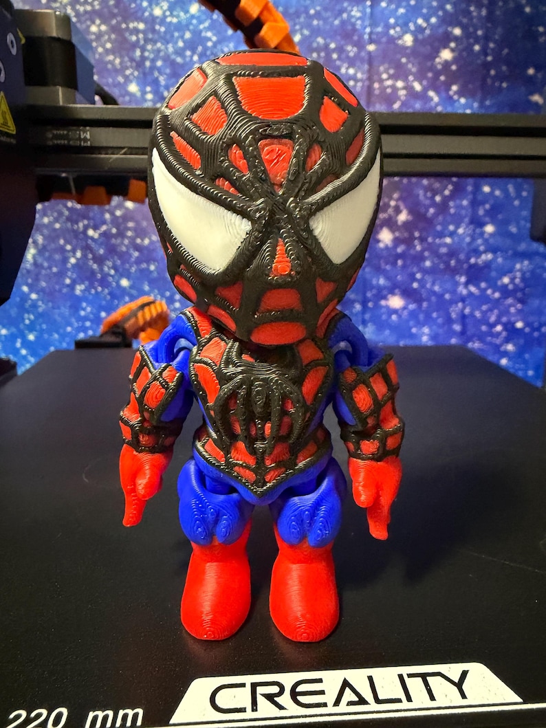 3D gedruckte Spider-Man Figur inspiriert 4 Zoll groß Bild 1