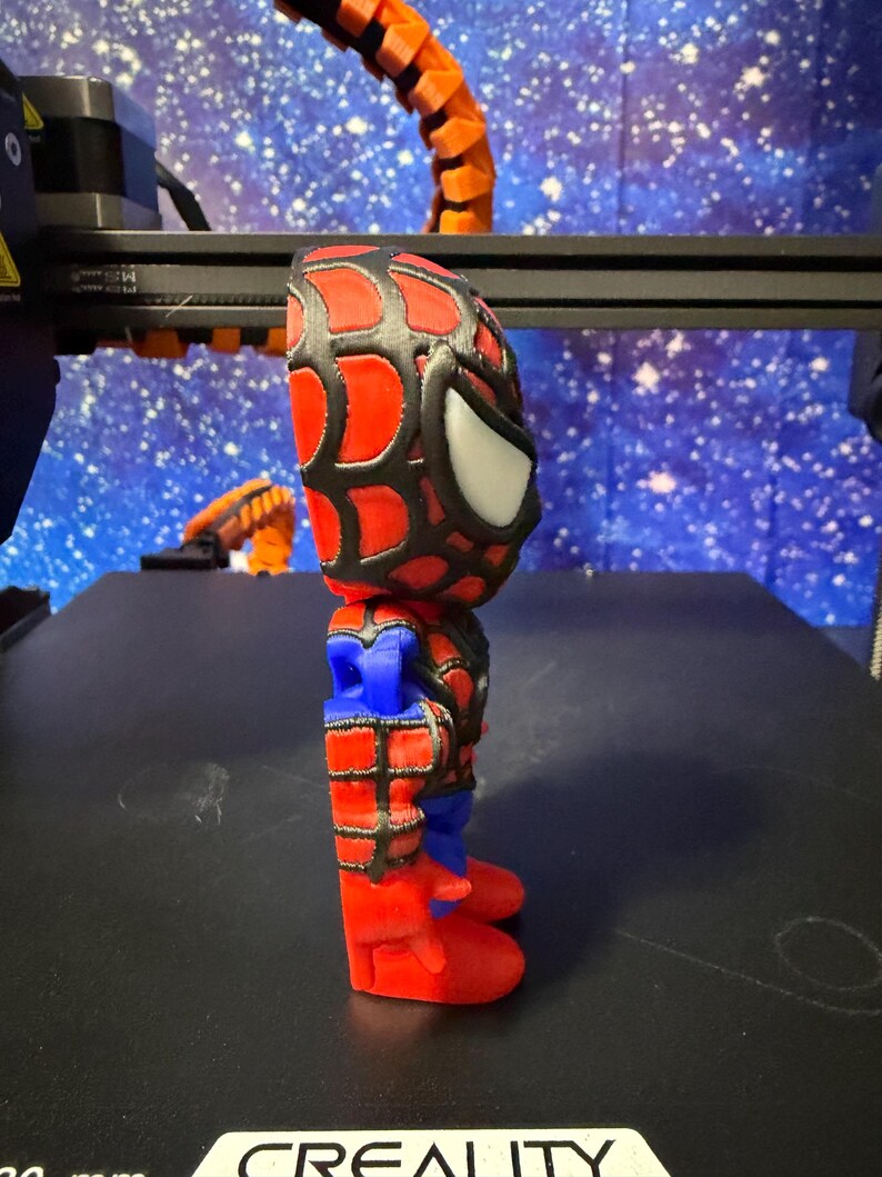 3D gedruckte Spider-Man Figur inspiriert 4 Zoll groß Bild 3