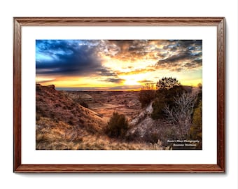 North Dakota Badlands sunrise print  photography print