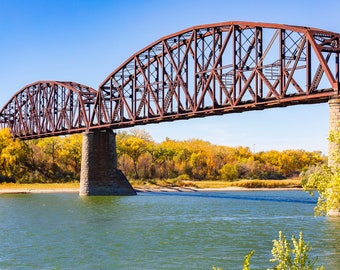 Railroad bridge print Bismarck North Dakota print