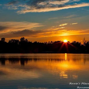 Minnesota lake print sunset photography print Sunset on the lake photography print