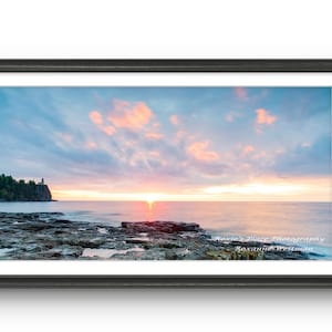 Sunrise at Split Rock Lighthouse photography print on Lake Superior Minnesota landscape photography print
