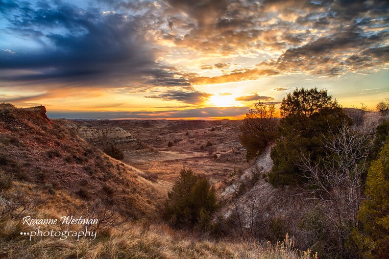 North Dakota Badlands Sunrise Photography Print Etsy