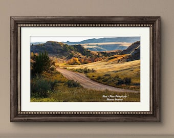 Autumn North Dakota Badlands Landscape Photography Print: Theodore Roosevelt National Park
