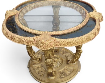 Elevate your living space with this breathtaking & Unique Baroque-style ornate side table.
