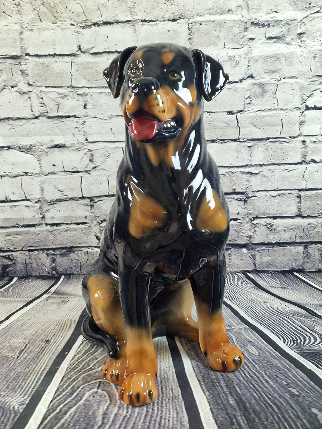 Rottweiler Ceramic Art Statue, Approx. 70 Cm, Available Immediately - Etsy