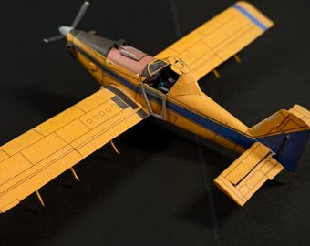 1/100 AT-502b ペーパークラフトテンプレート | DIY 航空機モデルキット | 印刷可能なペーパーモデル