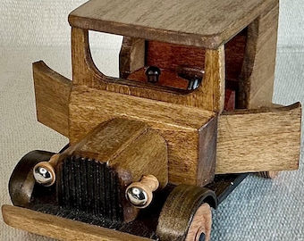 Handcrafted Wooden Vintage Toy Car – Heirloom Model with Classic Design