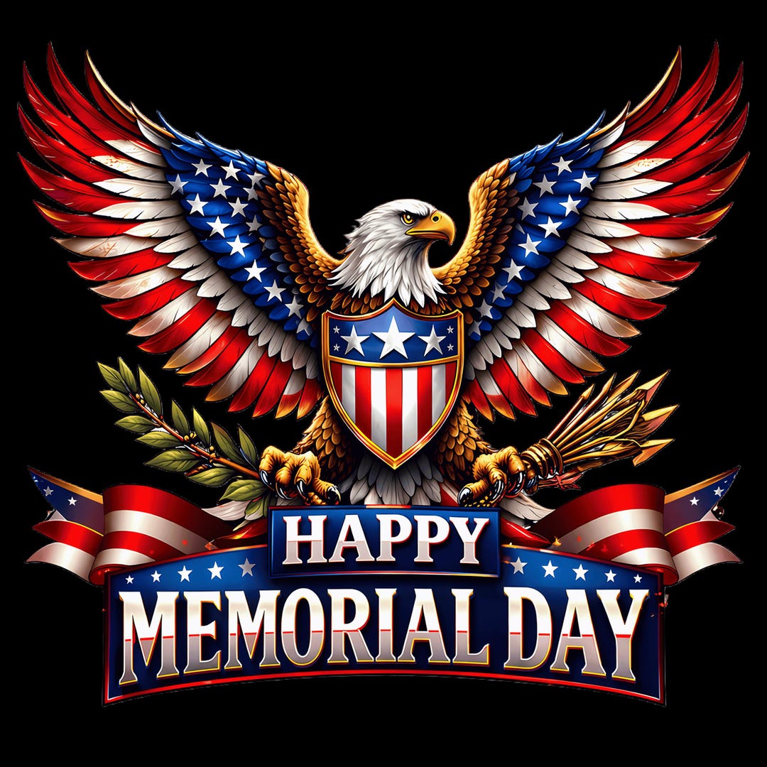 Patriotic Eagle PNG, Memorial Day American Flag Design, USA Sublimation ...