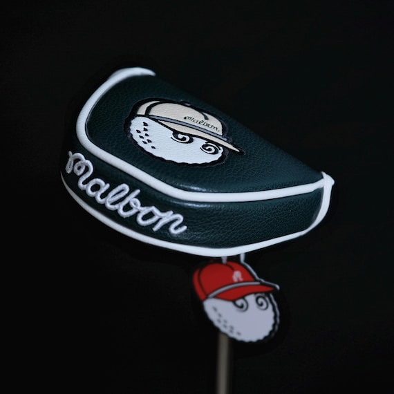 Malbon Golf Golf Club Putter Mallet Head Covers Leather Magnetic